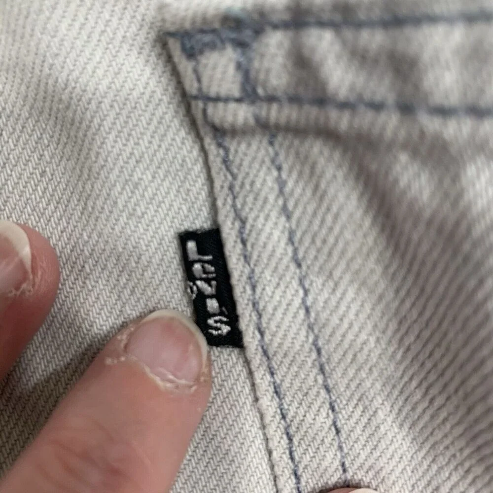 Vintage Levi's Size 36 X 32 Straight Leg Distressed Jeans Black Tag Tab Mens USA